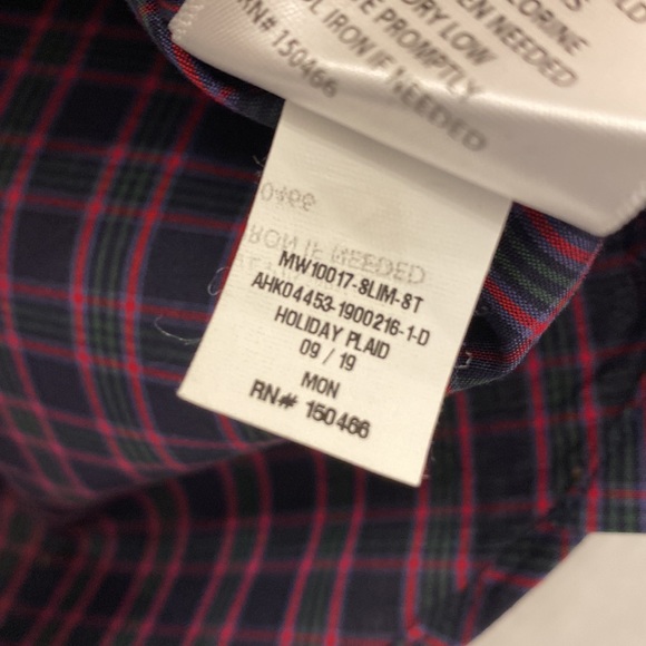 Fairlane Non Iron Stretch Slim Button Down Shirt‎ Holiday Plaid - Picture 4 of 5